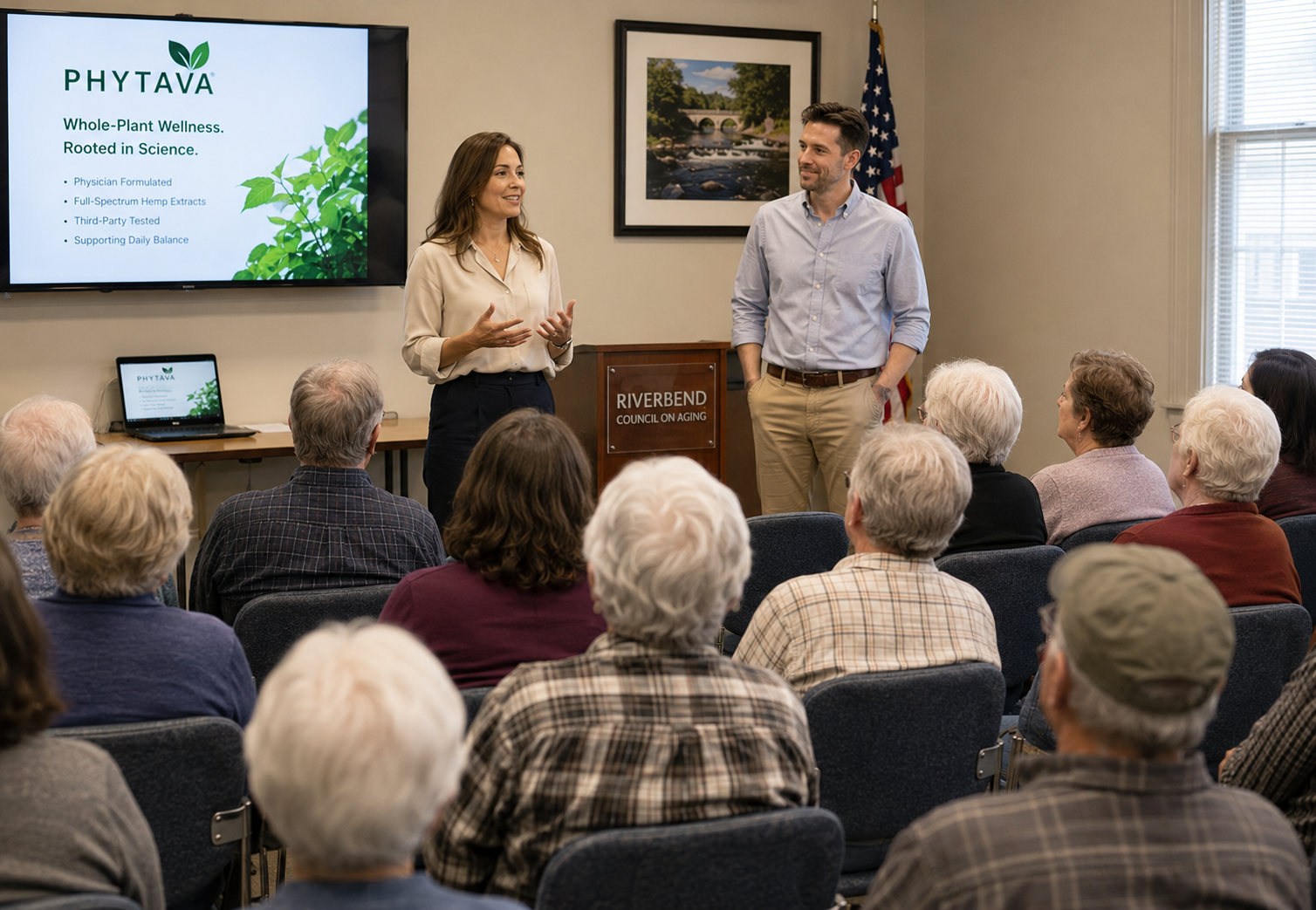 Phytava community education talk with attendees